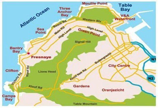 kart av bantry bay-Cape Town
