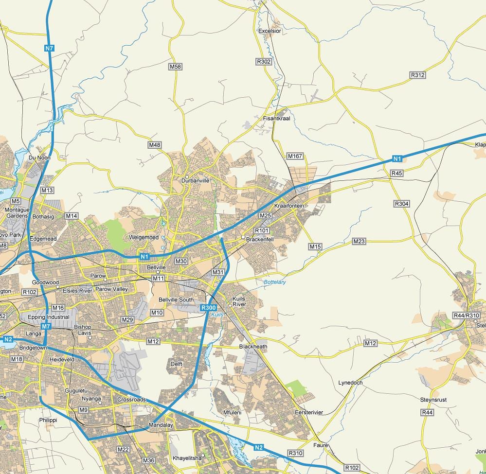 kart over brackenfell Cape Town