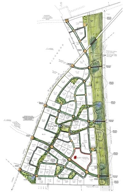 kart av burgund eiendom Cape Town