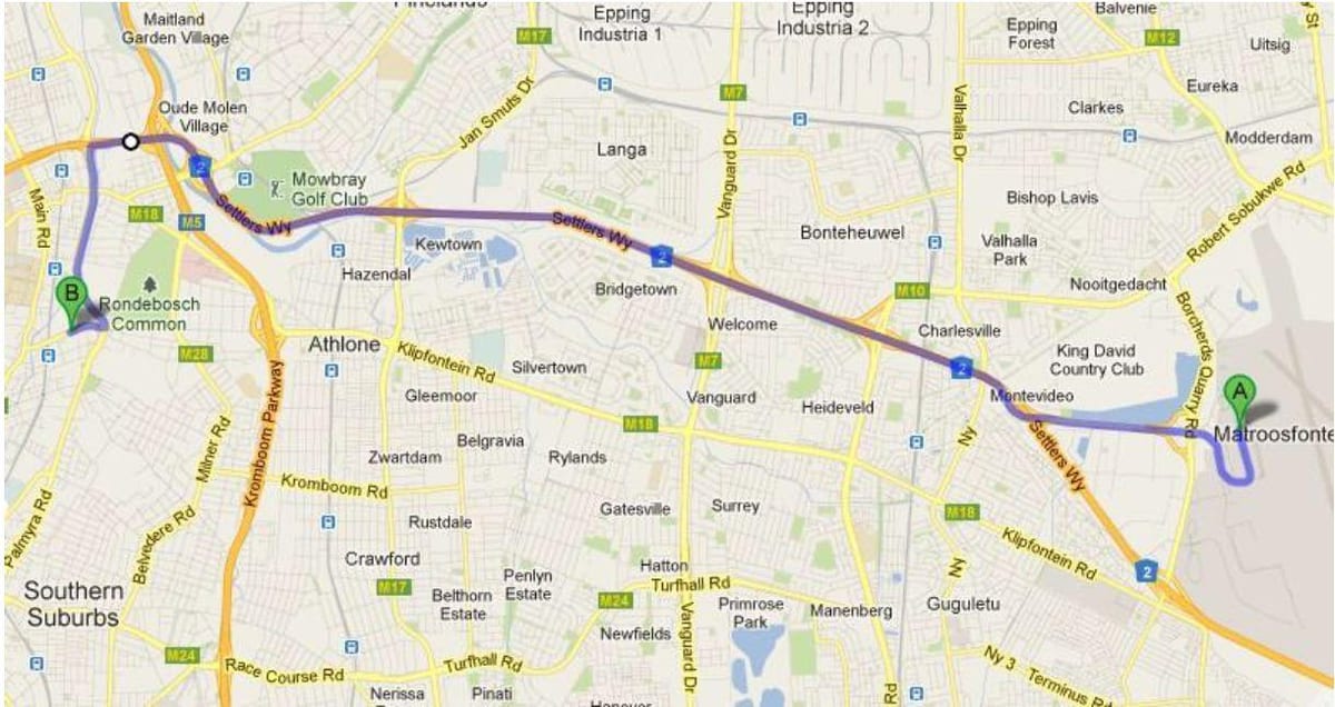 kart av crawford Cape Town