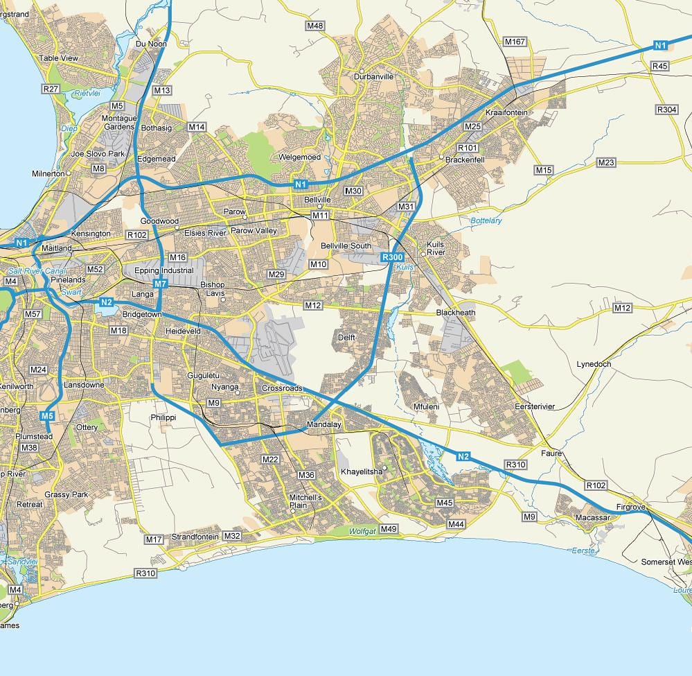 kart over delft Cape Town