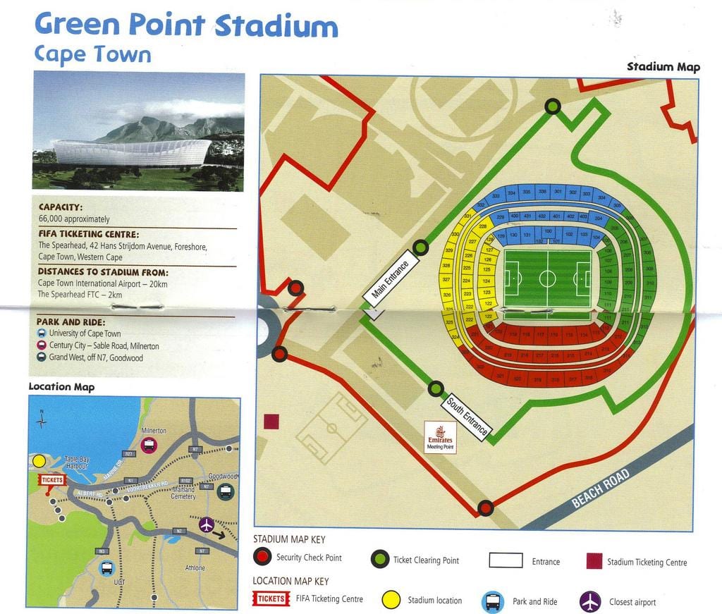 kart over green point stadium
