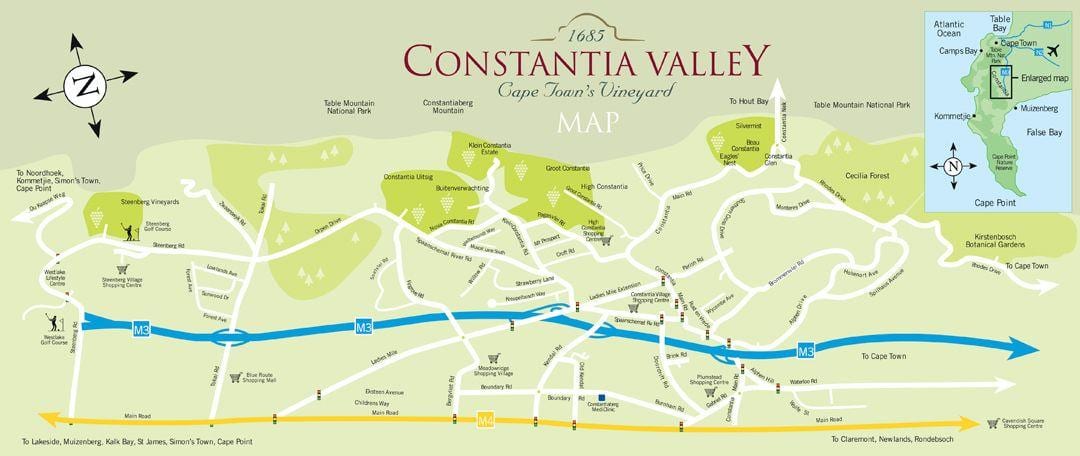kart av constantia-Cape Town
