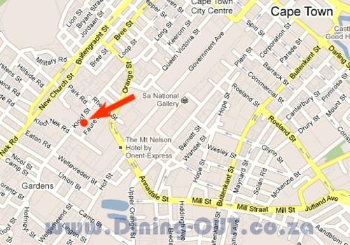 kart over kloof street i Cape Town