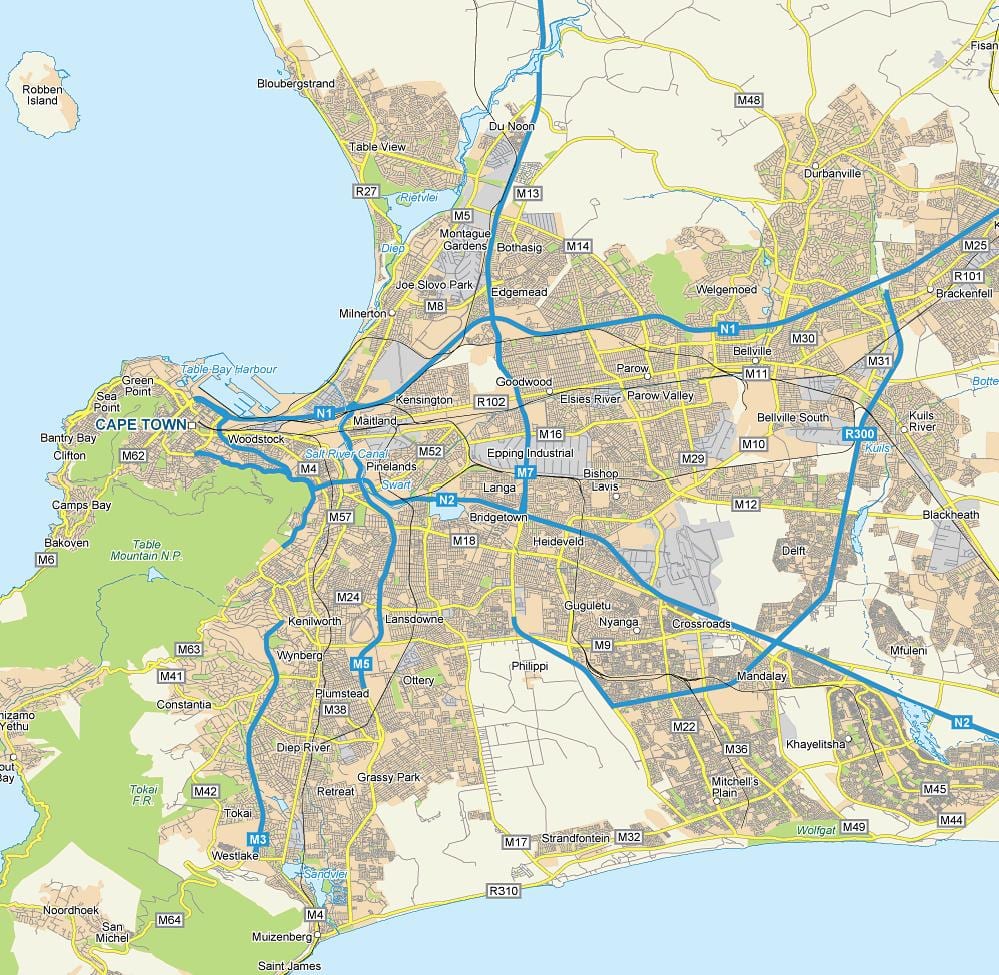 kart av langa Cape Town