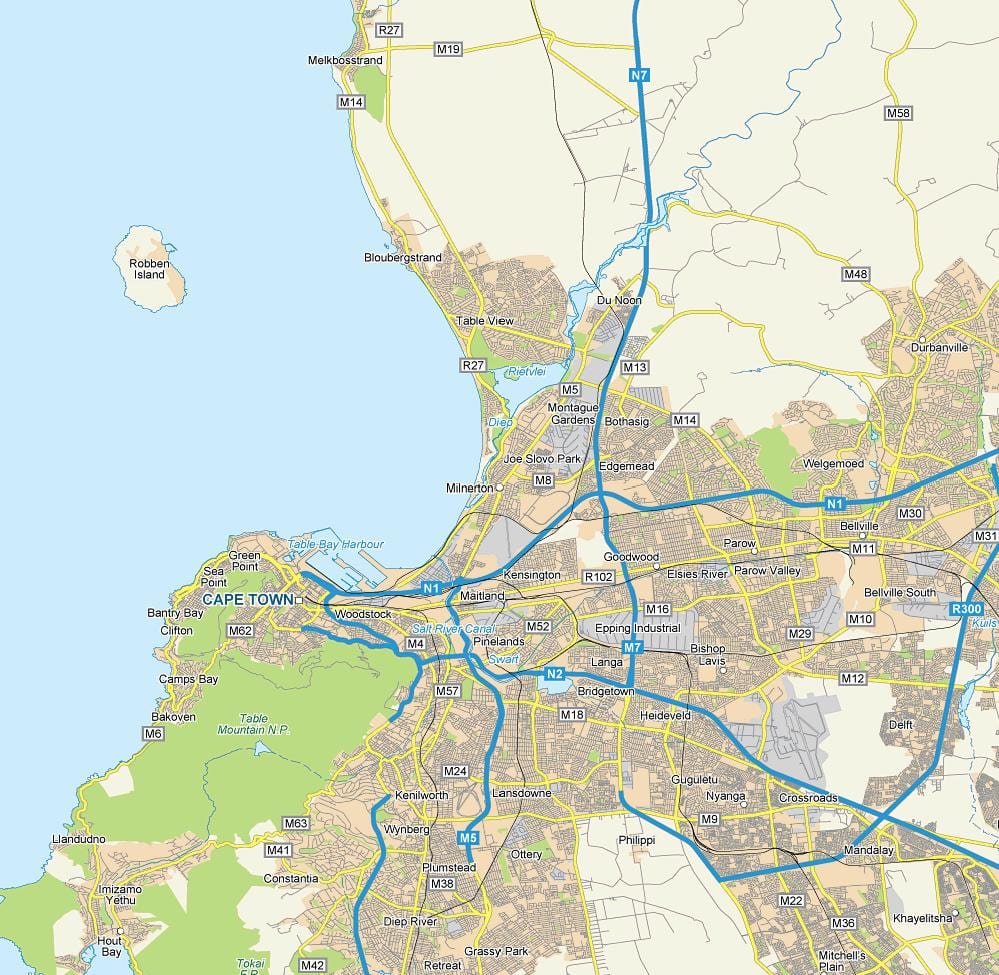 milnerton i Cape Town kart