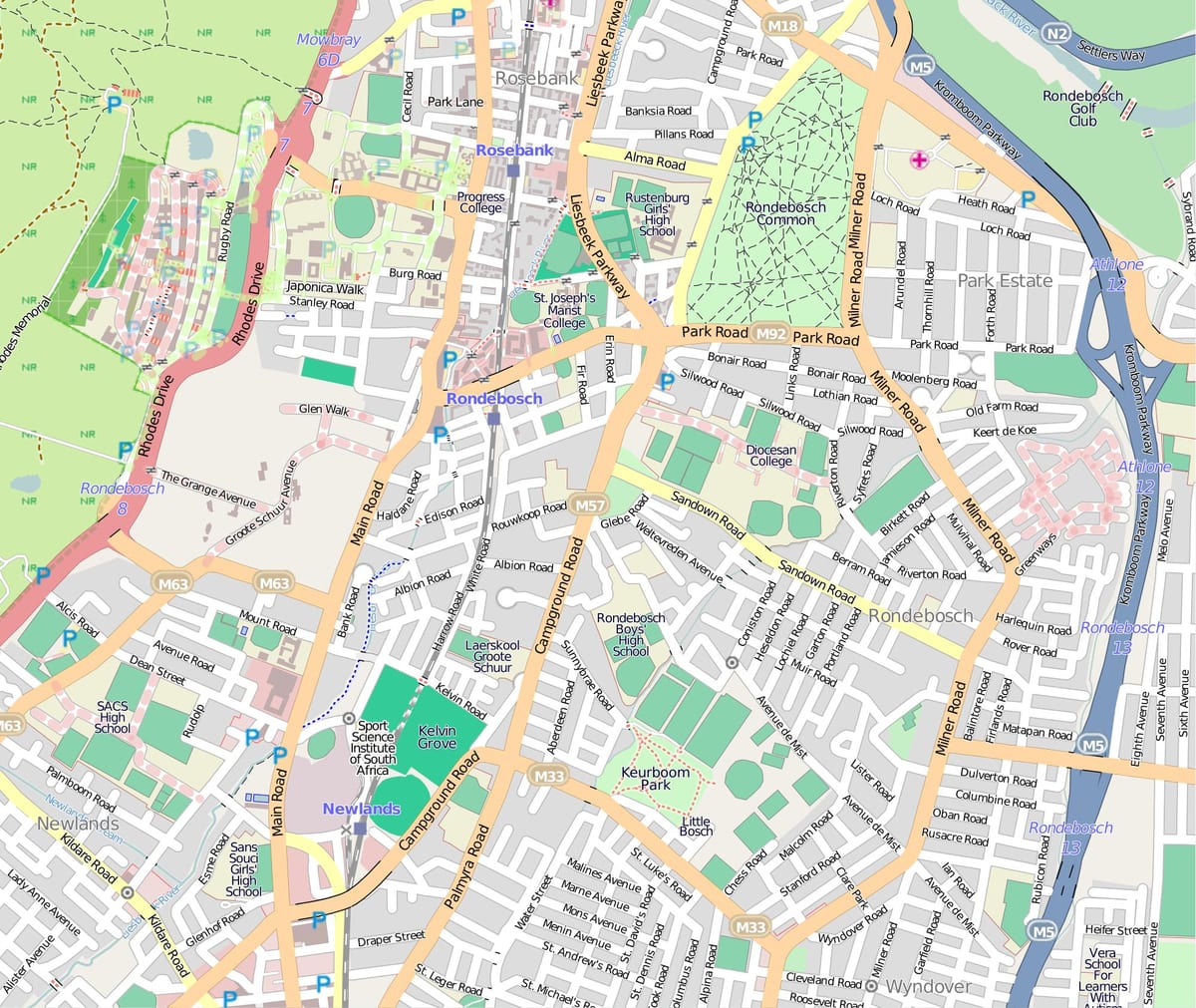 kart over rondebosch Cape Town