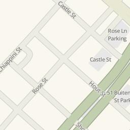 kart av rose street i Cape Town