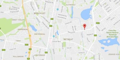 Kart over bergvliet Cape Town