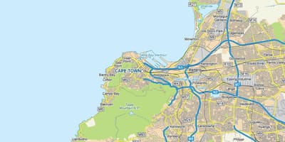 Kart over Cape Town erf