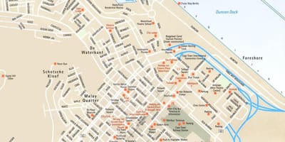 Street map of Cape Town, Sør-Afrika