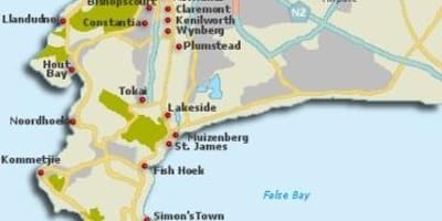 Cape Town nabolag kart