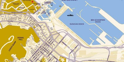 Havnen i Cape Town live kart
