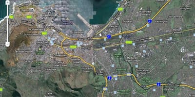 Kart over Cape Town satellitt