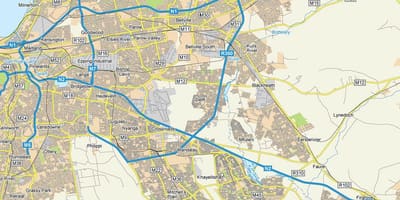 Kart over delft Cape Town