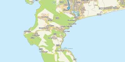 Kart av fish hoek Sør-Afrika