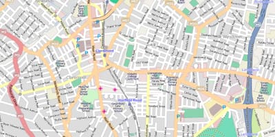 Kart av antenne kart over Cape Town