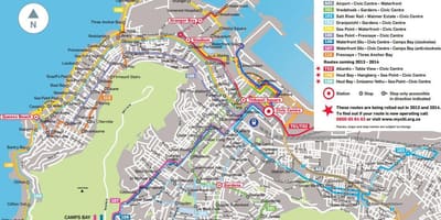 Kart over golden arrow buss rute