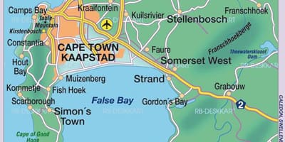 Kart over Cape Town