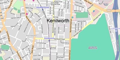 Kart av kenilworth Cape Town