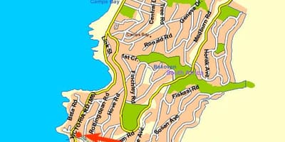 Kart av ocean view Cape Town