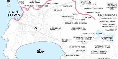 Kart over richwood Cape Town 