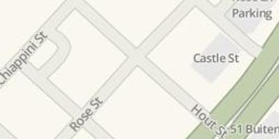 Kart av rose street i Cape Town